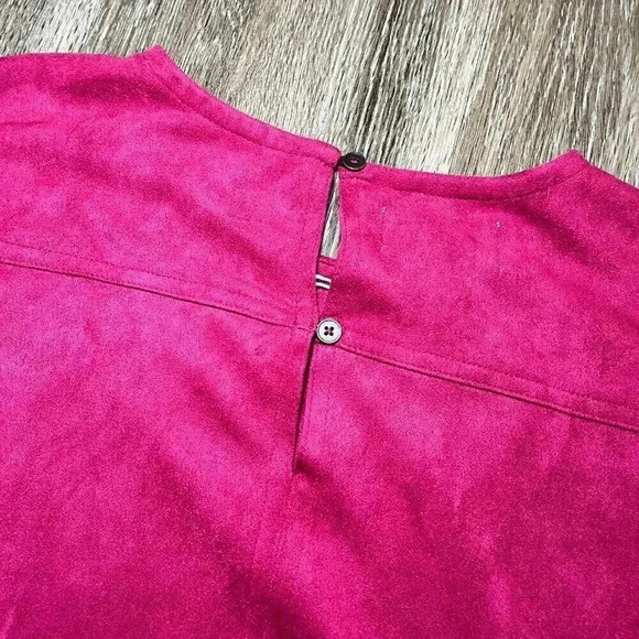 Womens NWT Chelsea & Violet Velour-like Red Dress - M - Picture 6 of 10